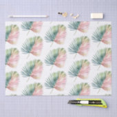 Tropische roze groene blad bruiloft tissuepapier (Craft)