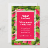 Tropische Roze Hawaiiaanse Hibiscus Aloha We hebbe Aankondiging (Voorkant)