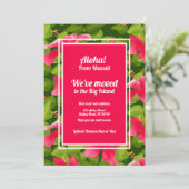 Tropische Roze Hawaiiaanse Hibiscus Aloha We hebbe Aankondiging (Staand voorkant)