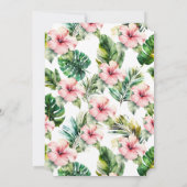 Tropische Roze Hibiscus Bloem Kaart (Achterkant)