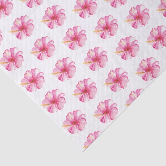 Tropische Roze Hibiscus Bloem Tissuepapier (Detail)