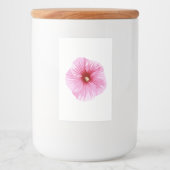 Tropische roze hibiscus bloem. voedselcontainer etiket (Voorkant)