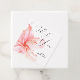 Tropische Roze Hibiscus Dank u Bedankjes Labels