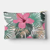 Tropische roze hibiscus etui (Achterkant)