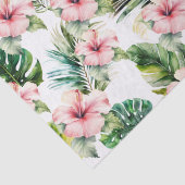 Tropische roze Hibiscus Flowers Tissuepapier (Detail)