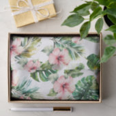 Tropische roze Hibiscus Flowers Tissuepapier (Geschenk)