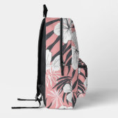 Tropische roze hibiscus gepersonaliseerd monogram bedrukte rugzak (Links)