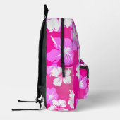 Tropische roze hibiscus gepersonaliseerd monogram bedrukte rugzak (Links)