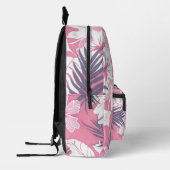 Tropische roze hibiscus gepersonaliseerd monogram bedrukte rugzak (Links)