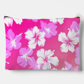 Tropische roze hibiscus gepersonaliseerd monogram etui (Achterkant)
