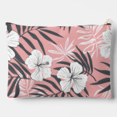 Tropische roze hibiscus gepersonaliseerd monogram etui (Achterkant)