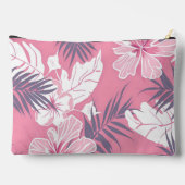 Tropische roze hibiscus gepersonaliseerd monogram etui (Achterkant)