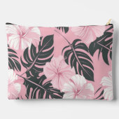Tropische roze hibiscus gepersonaliseerd monogram etui (Achterkant)
