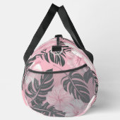 Tropische roze hibiscus gepersonaliseerd monogram plunjezak (Rechts)