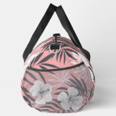 Tropische roze hibiscus gepersonaliseerd monogram plunjezak (Rechts)