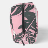 Tropische roze hibiscus gepersonaliseerd monogram toilettasje (Rechts)