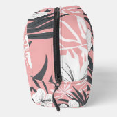 Tropische roze hibiscus gepersonaliseerd monogram toilettasje (Rechts)