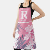 Tropische roze hibiscus gepersonaliseerd schort (Insitu)