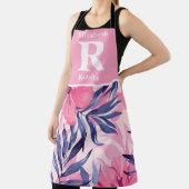 Tropische roze hibiscus gepersonaliseerd schort (Insitu)