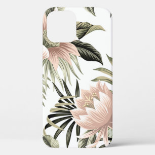 Tropische  roze lotus, palmbladeren, banaan Case-Mate iPhone case