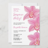Tropische Roze Orchidee Bloem Verrassing Verjaarda Kaart (Voorkant)