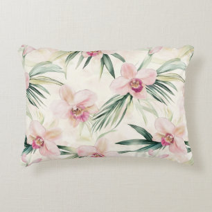 Tropische Roze Orchidee Bloemen   Accent Kussen