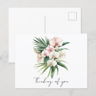 Tropische Roze Orchidee Bloemen Briefkaart
