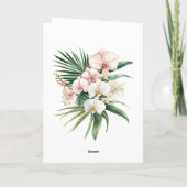 Tropische Roze Orchidee Bloemen Kaart (Achterkant)
