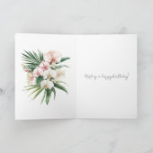 Tropische Roze Orchidee Bloemen Kaart (Binnen)