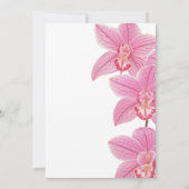 Tropische Roze Orchidee Botanische Verrassingsverj Kaart (Achterkant)