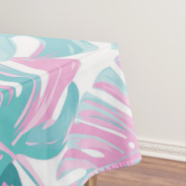 Tropische roze palmbladeren tafelkleed
