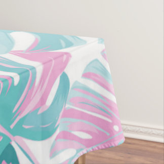 Tropische roze palmbladeren tafelkleed