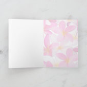 Tropische Roze Plumeria Bloem Hawaii Bloemen Kaart (Binnen)