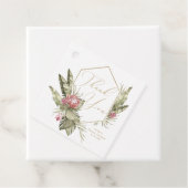 Tropische Roze Protea Bedankbriefkaartjes Bedankjes Labels (In situ)