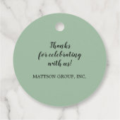 Tropische roze protea Floral ROUND Party Bedankjes Labels (Achterkant)