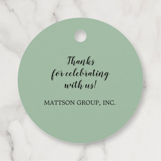 Tropische roze protea Floral ROUND Party Bedankjes Labels (Achterkant)