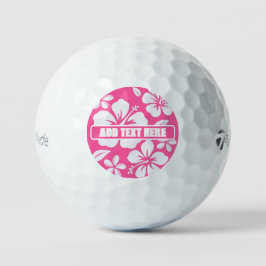 Tropische roze strandbloemen golfballen
