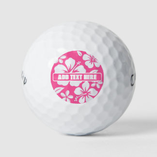 Tropische roze strandbloemen golfballen