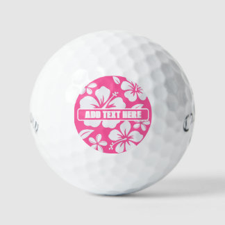 Tropische roze strandbloemen golfballen