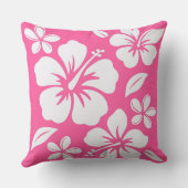 Tropische roze strandbloemen kussen (Achterkant)