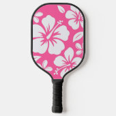 Tropische roze strandbloemen pickleball paddle (Achterkant)