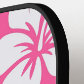 Tropische roze strandbloemen pickleball paddle (Links Detail)