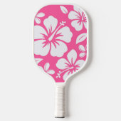 Tropische roze strandbloemen pickleball paddle (Achterkant)