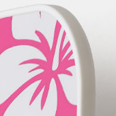 Tropische roze strandbloemen pickleball paddle (Links Detail)