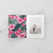 Tropische Roze Vakantie Bloemen Print Huwelijk (Binnen)