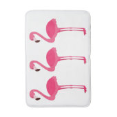 Tropische roze vlamingos op wit badmat (Voorkant Verticaal)