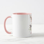 Tropische Roze Witte Orchidee Bloemen Verjaardag Mok (Links)