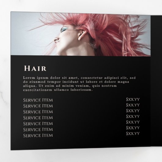 Tropische Rozen drievoudig brochure Drieluik Kaart (Binnenzijde eerst)