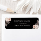 Tropische rozen geven adreslabel terug etiket (Insitu)