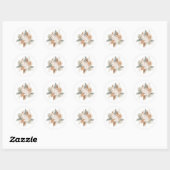 Tropische Rozen Ronde Sticker (Vel)